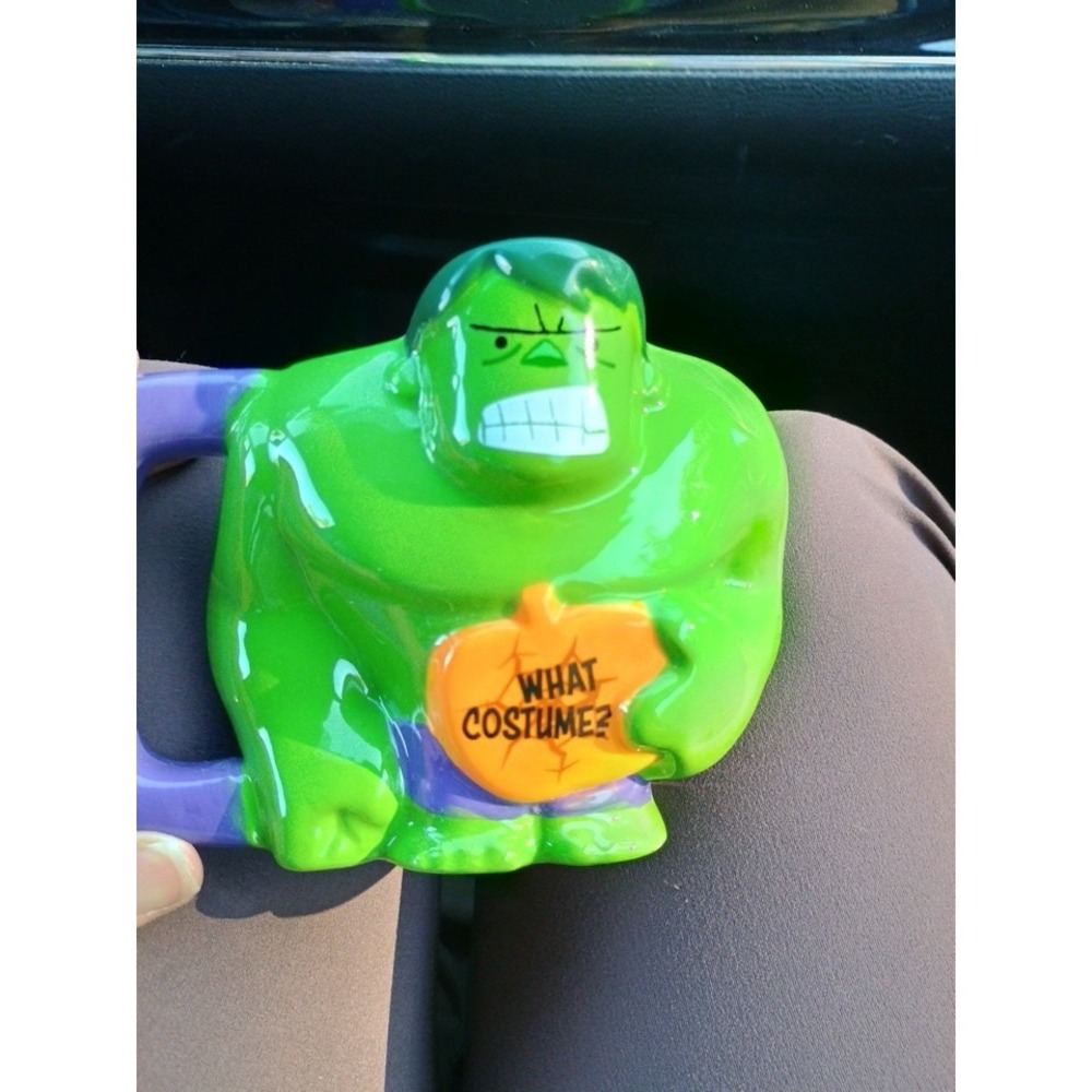 HULK 2024 Zak Designs 11 fl oz Sculpted Halloween Mug 'WHAT COSTUME?'